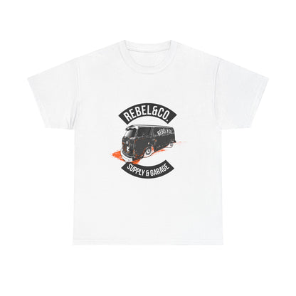 Rebel & Co. Supply Van Unisex Heavy Cotton Tee - Vintage Garage Style T-shirt - CreativeRino