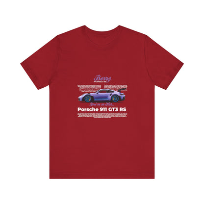 Porsche 911 GT3 RS Berry Car Tee for Automotive Enthusiasts - CreativeRino