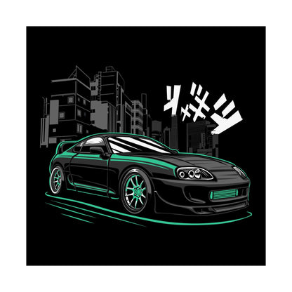 Stylish Matte Square Poster - Racing Car Design for Car Enthusiasts - CreativeRino