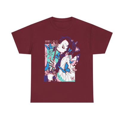 Butterfly Dreams Unisex Heavy Cotton Tee | Demon Slayer Inspired T-shirt Design - CreativeRino