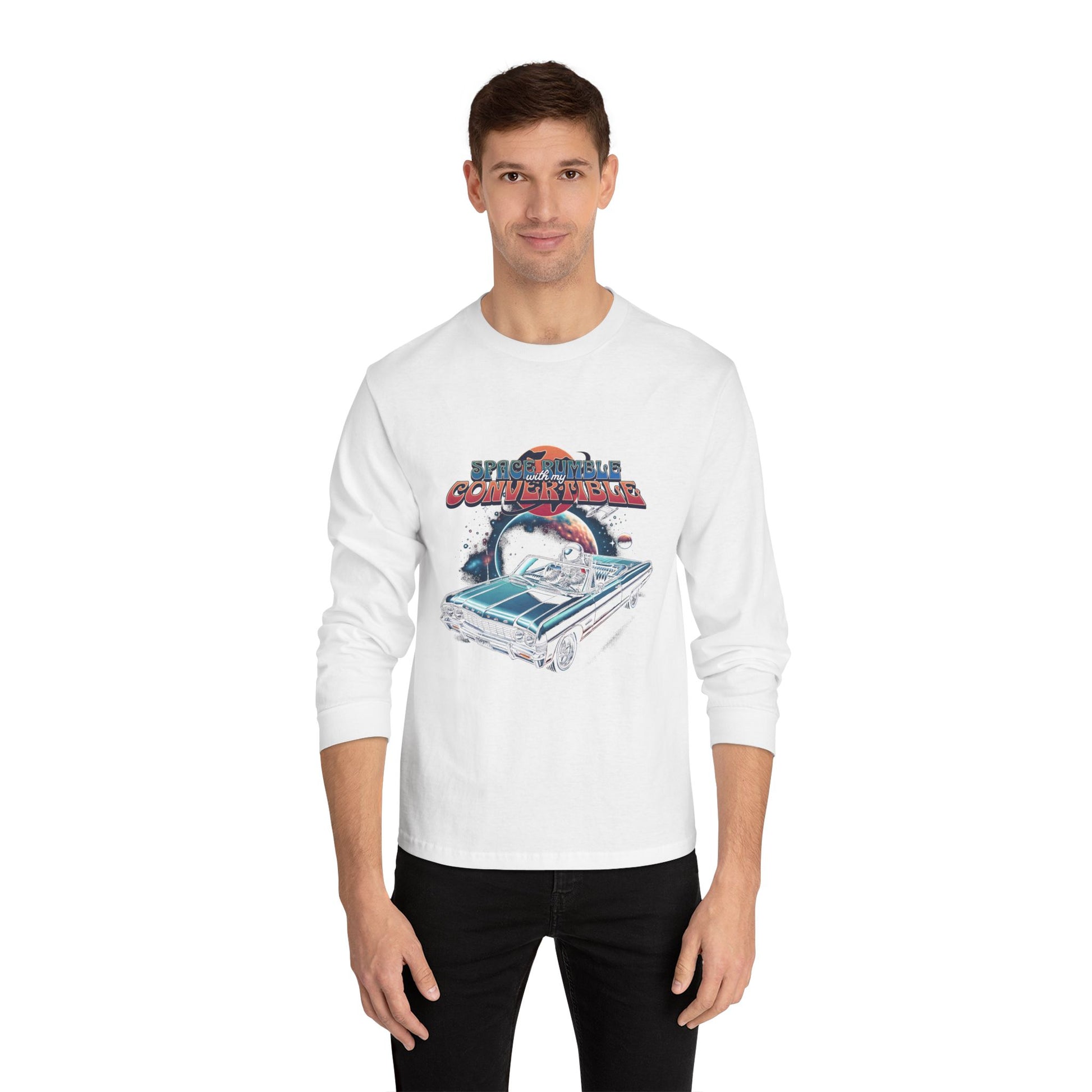 Space Rumble With My Convertible Unisex Classic Long Sleeve T-Shirt - CreativeRino