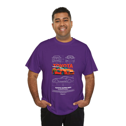 Toyota Supra MK4 Unisex Heavy Cotton Tee - Car Enthusiast Shirt - CreativeRino