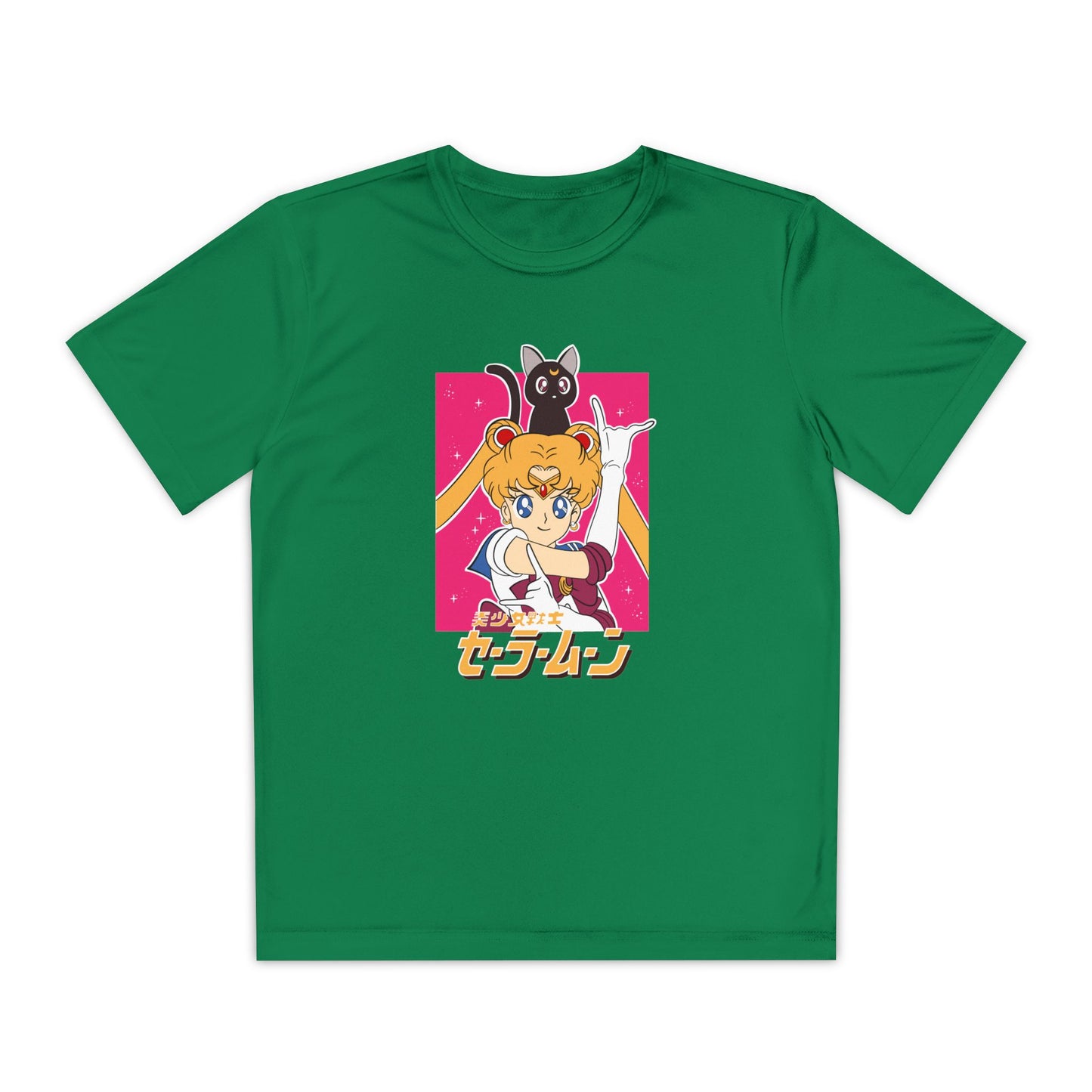 Sailor Moon Youth Competitor Tee with Retro Anime T-shirt Design - CreativeRino