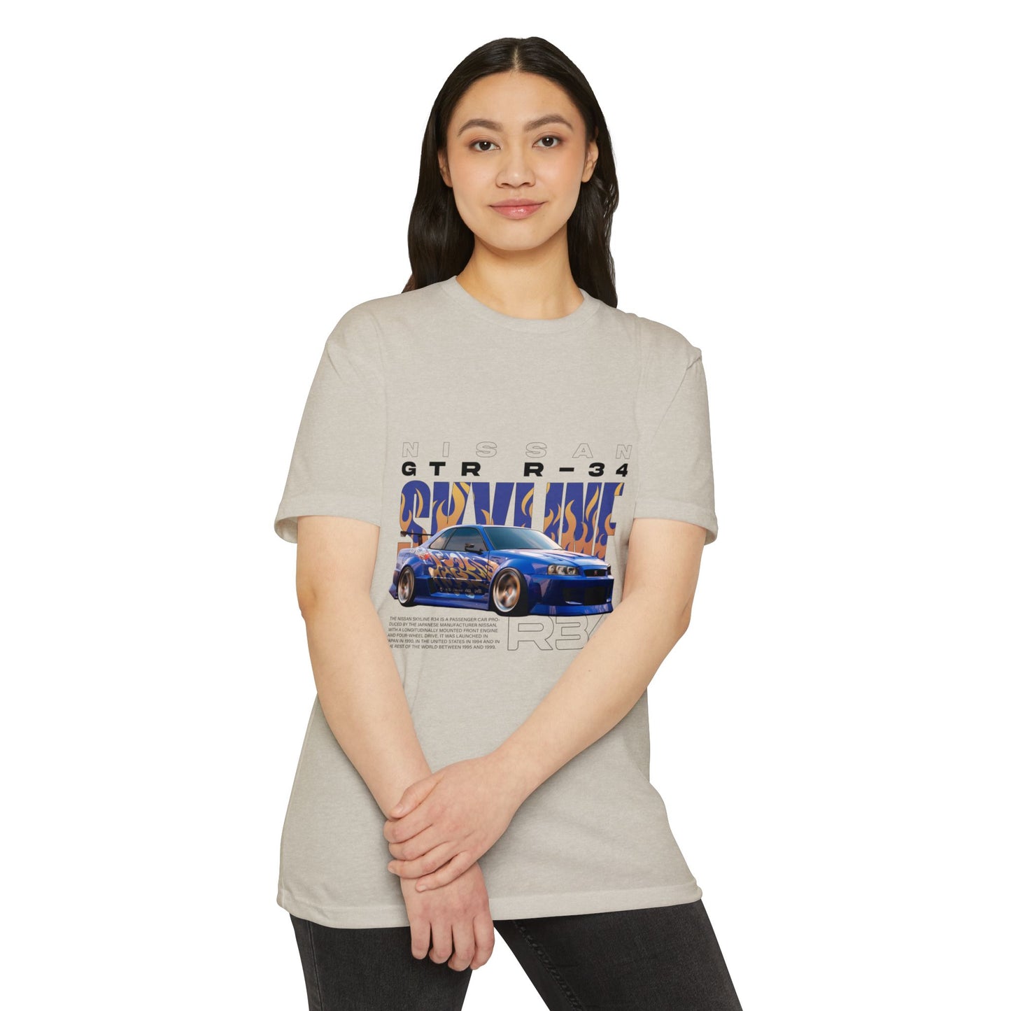 Nissan GTR R34 Graphic Tee - Unisex Vintage Car T-Shirt - CreativeRino