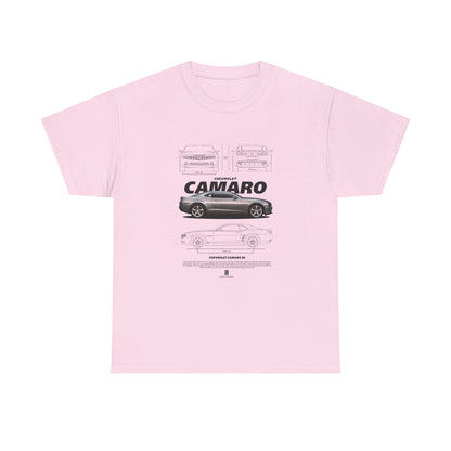 Chevrolet Camaro Unisex Heavy Cotton Tee - Vintage Car Design T-Shirt - CreativeRino
