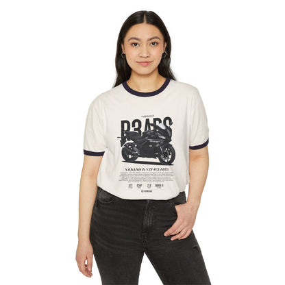 Yamaha YZF-R3 ABS Motorcycle Ringer T-Shirt | Unisex Cotton Tee for Bikers - CreativeRino