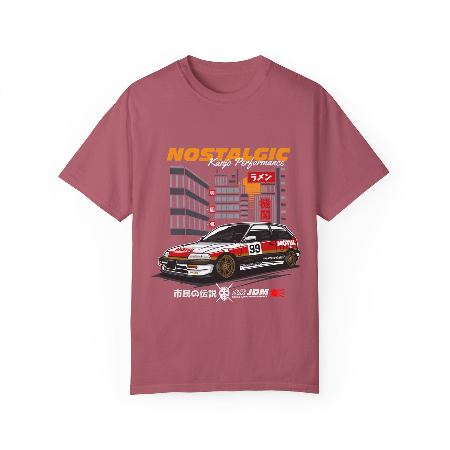 Nostalgic JDM Racer T-shirt - Unisex Garment-Dyed Tee - CreativeRino