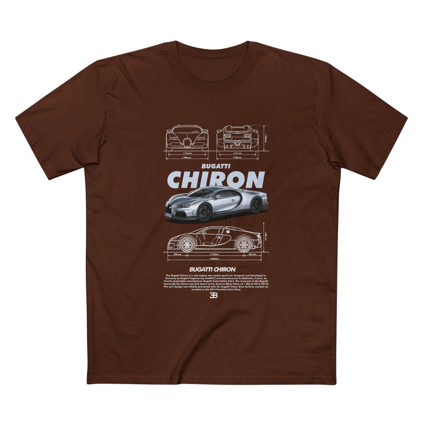 Bugatti Chiron Graphic Tee - Perfect for Auto Enthusiasts - CreativeRino