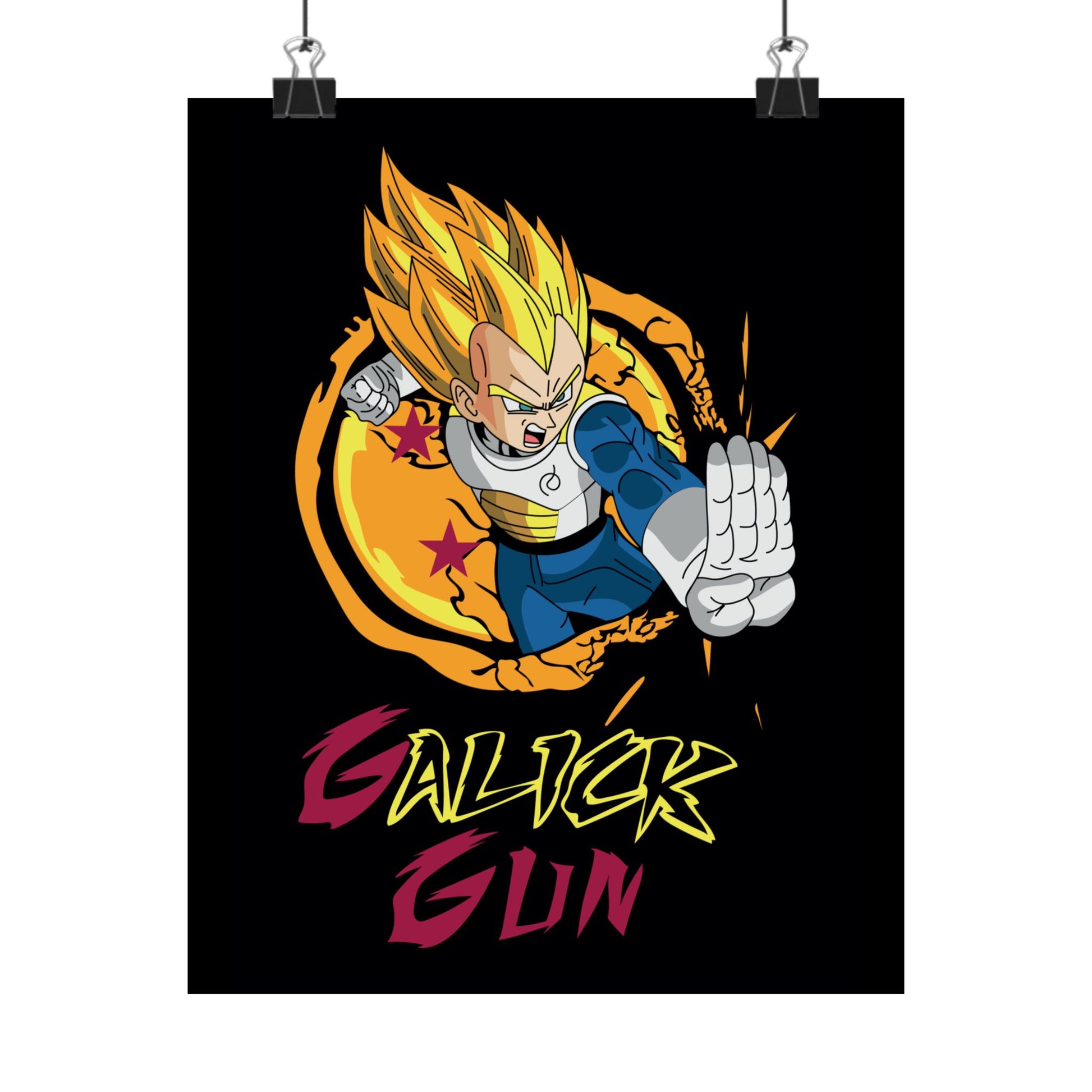 Dragon Ball Z Matte Vertical Poster - Galick Gun Artwork - CreativeRino