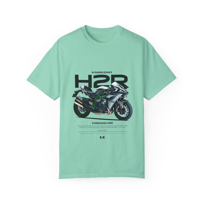 Kawasaki Ninja H2 R Motorcycle Unisex T-Shirt - Garment-Dyed, Casual Style - CreativeRino