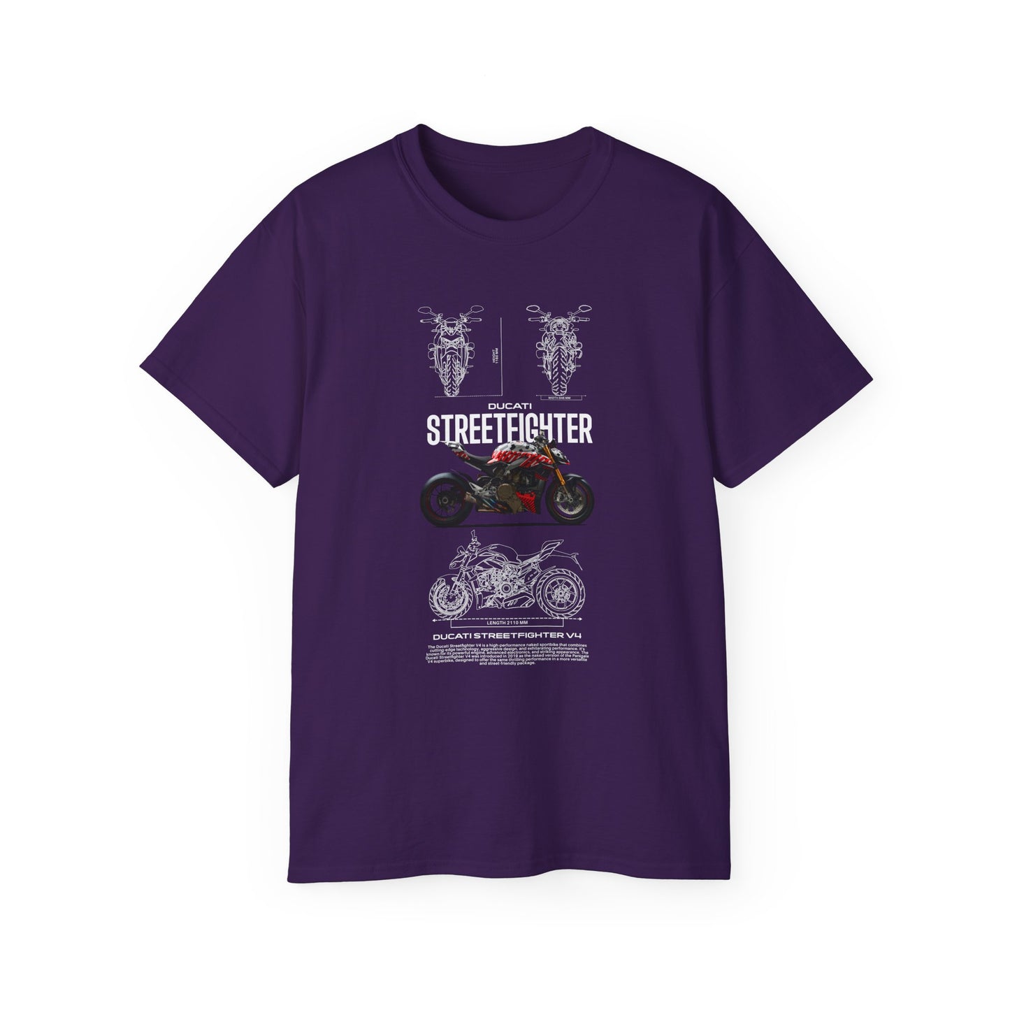 New Streetfighter V4 Motorcycle Graphic Unisex Tee - Perfect T-shirt for Riders and Enthusiasts - CreativeRino