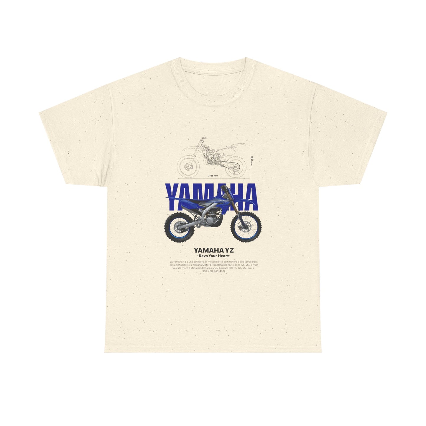 Yamaha YZ Motorcycle Unisex Heavy Cotton Tee - Perfect T-shirt for Bikers and Motorcycle Enthusiasts - CreativeRino