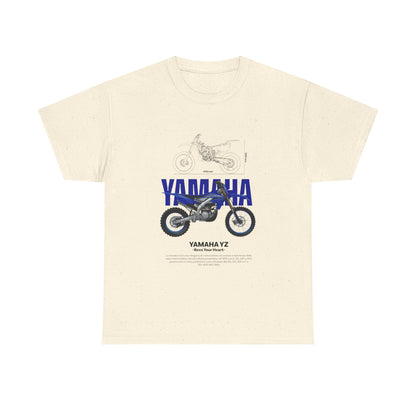 Yamaha YZ Motorcycle Unisex Heavy Cotton Tee - Perfect T-shirt for Bikers and Motorcycle Enthusiasts - CreativeRino