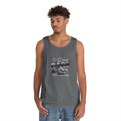 Drag Race Unisex Heavy Cotton Tank Top – Perfect T-shirt for Car Enthusiasts - CreativeRino