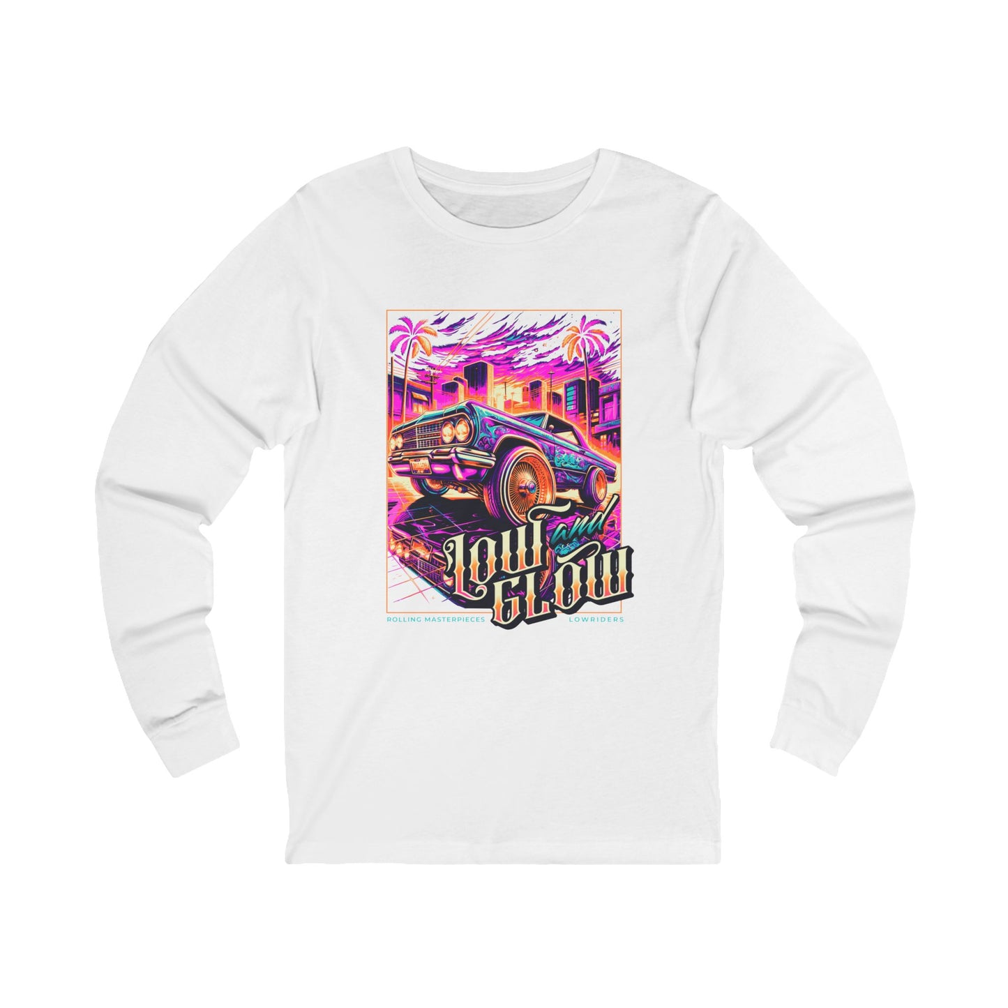 Vintage Car Long Sleeve Tee - Low Glow Design Car T-shirt - CreativeRino