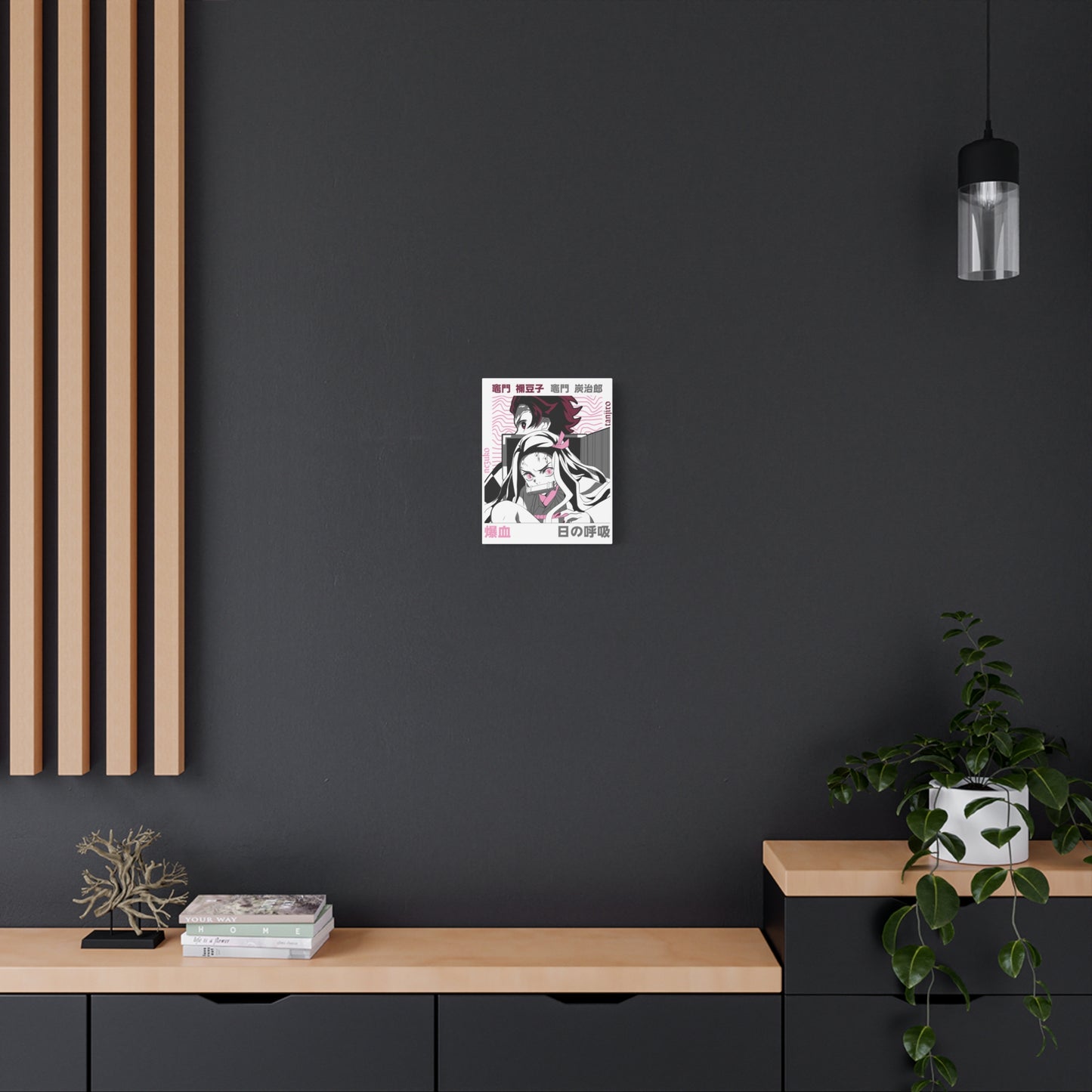 Anime-Inspired Matte Canvas Art - Demon Slayer Design for Fans - CreativeRino