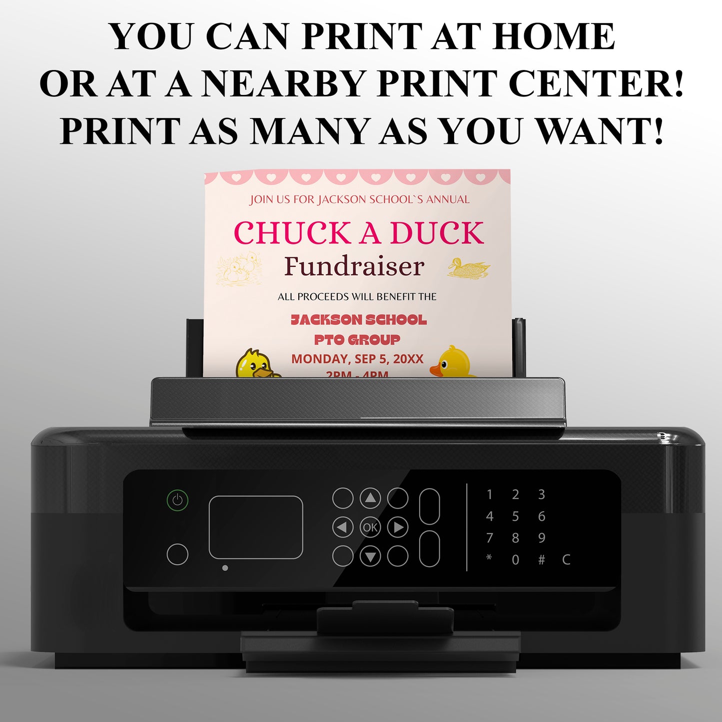 Chuck a Duck Fundraiser Flyer Template | Duck Derby Race Flyer