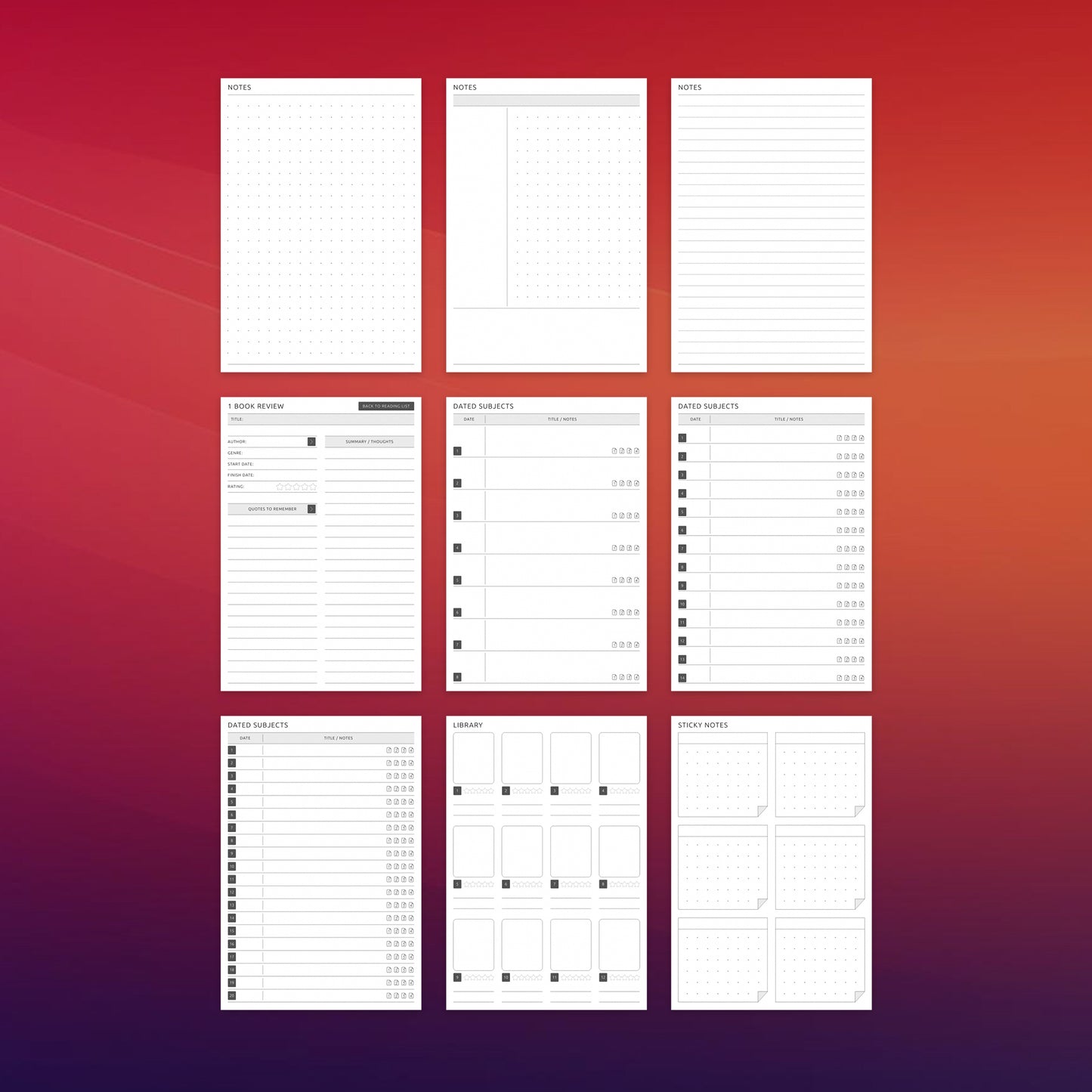 Supernote To-Do List Planner Template