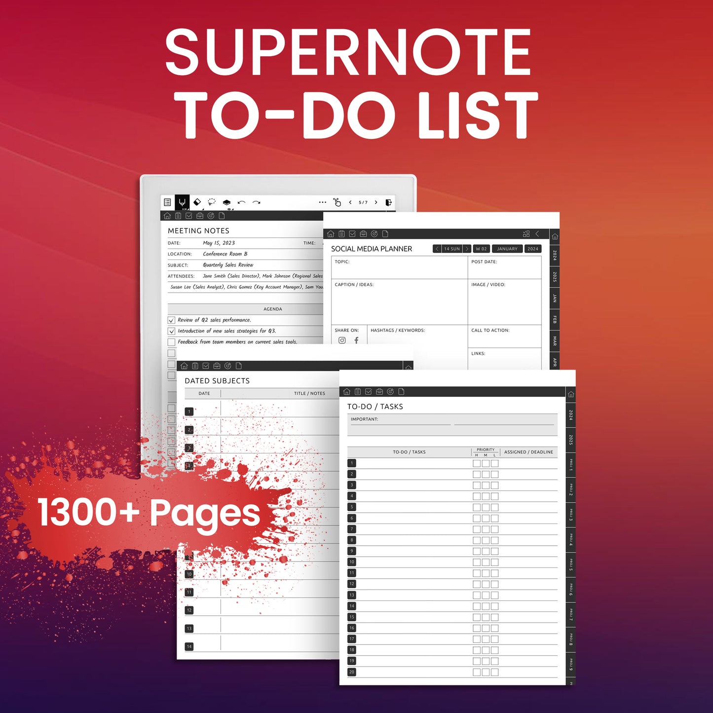 Supernote To-Do List Planner Template