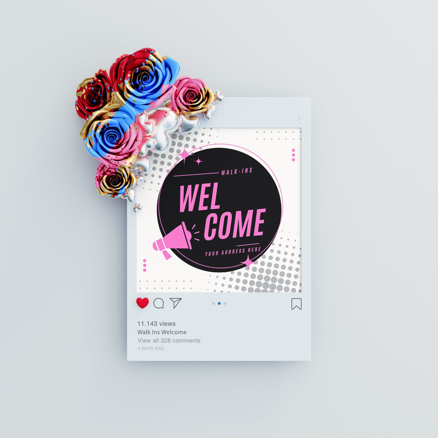 Walk Ins Welcome Flyer Template | Social Media Flyer Canva Template