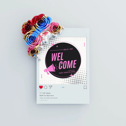 Walk Ins Welcome Flyer Template | Social Media Flyer Canva Template CreativeRino