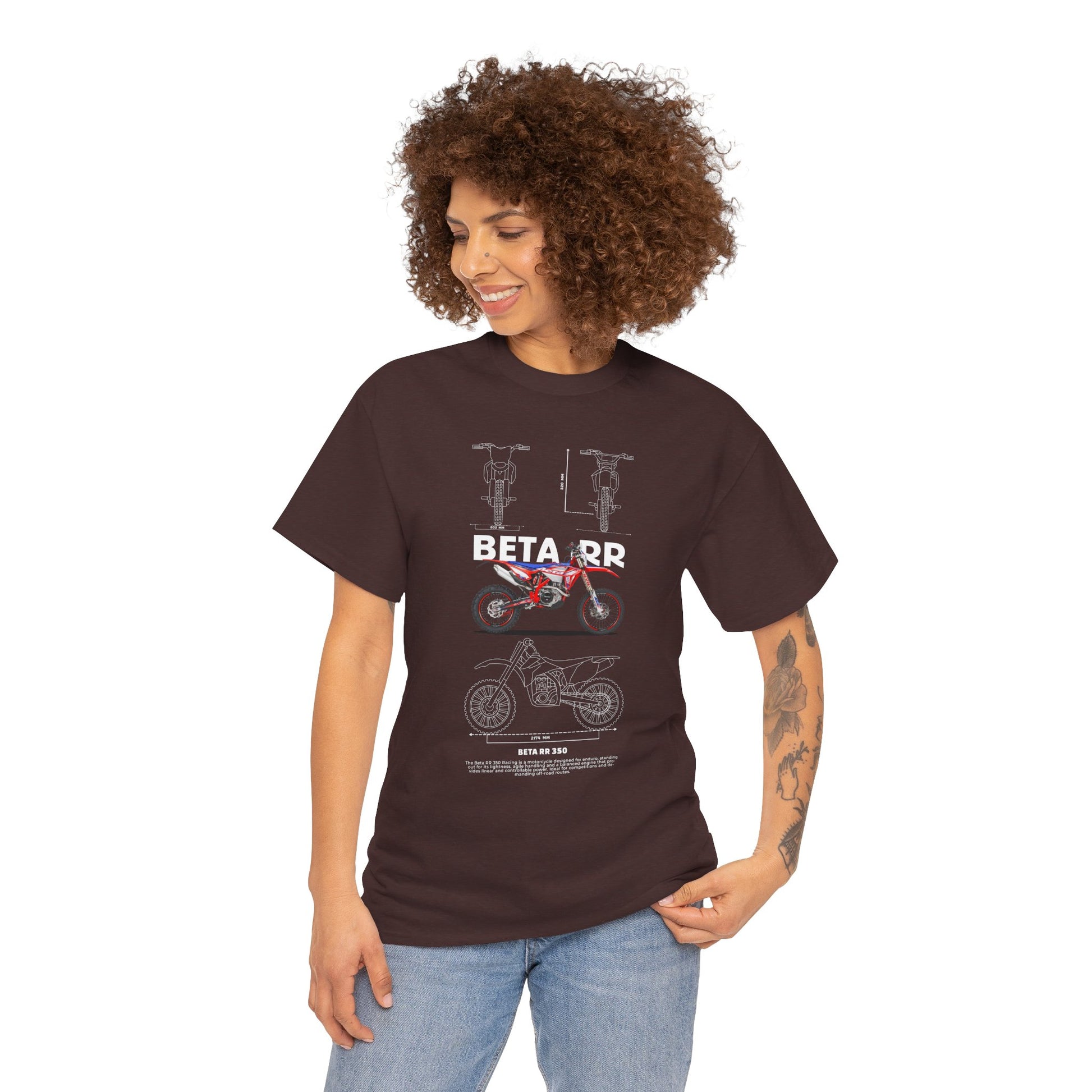 Unisex Heavy Cotton Tee - Beta RR Motorcycle Graphic T-shirt - CreativeRino