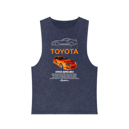 Toyota Supra MK4 Stonewash Unisex Tank Top - Car Lover's Apparel - CreativeRino