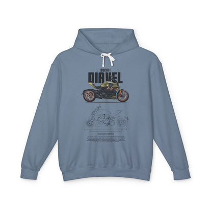 Ducati Diave Unisex Lightweight Hooded Sweatshirt - CreativeRino