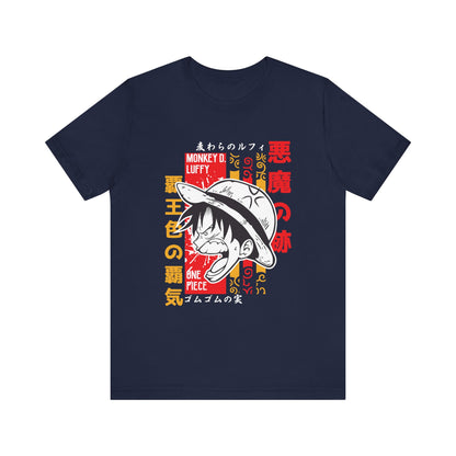 One Piece Luffy Graphic Tee – Unisex Jersey T-shirt for Anime Fans - CreativeRino