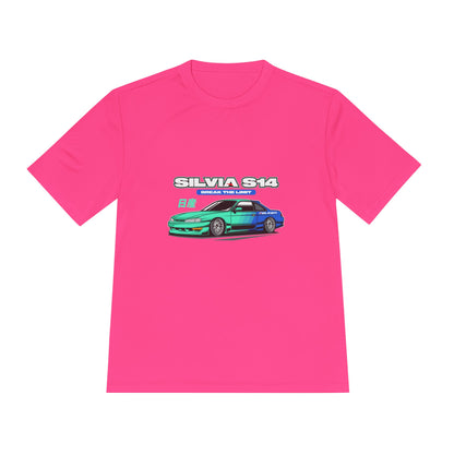 Silvia S14 Unisex Moisture Wicking Tee -  Car Graphic T-shirt for Car Enthusiasts - CreativeRino