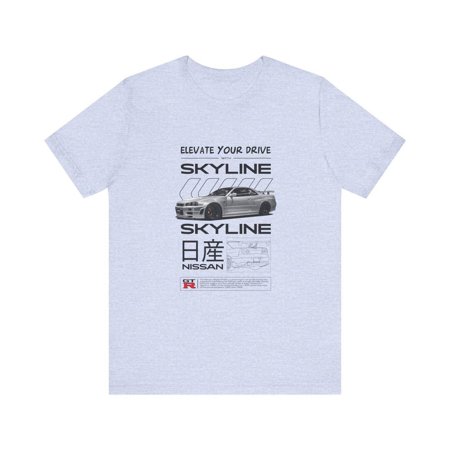 Nissan Skyline Graphic Tee - Elevate Your Drive - CreativeRino