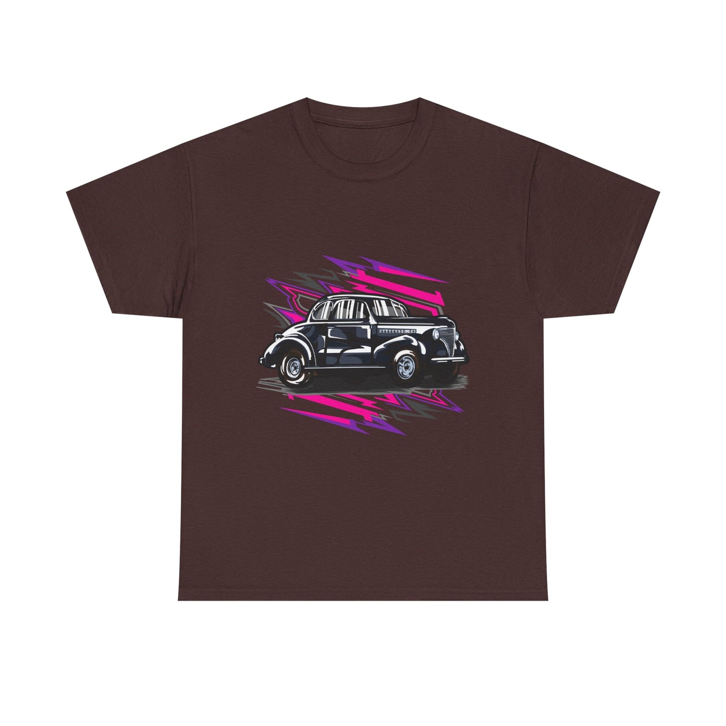 Retro Car Unisex Heavy Cotton Tee - Stylish Graphic T-shirt for Auto Enthusiasts - CreativeRino