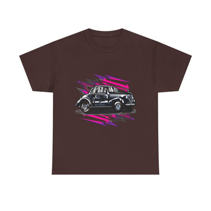 Retro Car Unisex Heavy Cotton Tee - Stylish Graphic T-shirt for Auto Enthusiasts - CreativeRino
