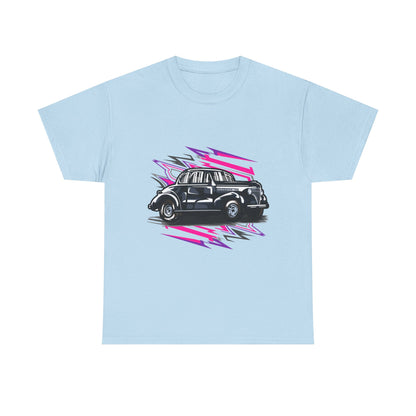 Retro Car Unisex Heavy Cotton Tee - Stylish Graphic T-shirt for Auto Enthusiasts - CreativeRino