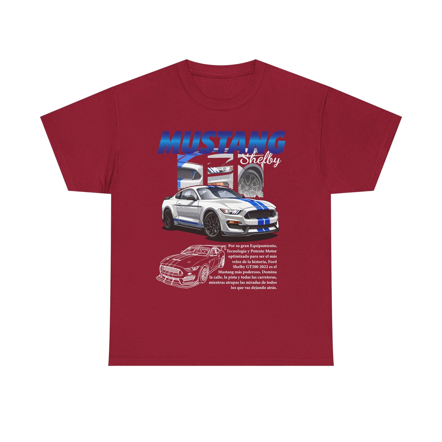 Mustang Shelby Graphic Tee – Perfect T-shirt for Car Enthusiasts - CreativeRino