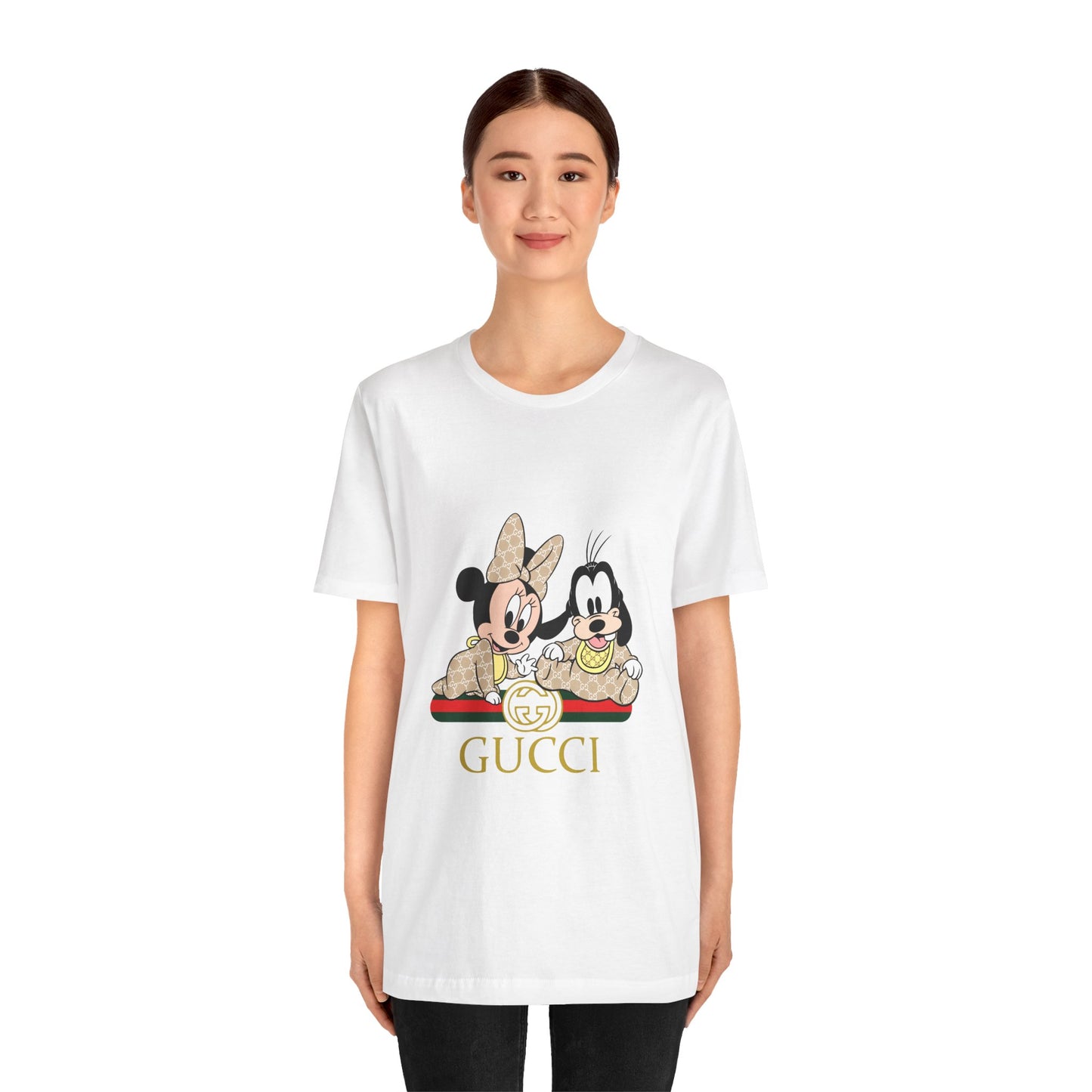 Mickey & Goofy Gucci Inspired Tee - Unisex Jersey Short Sleeve T-shirt - CreativeRino