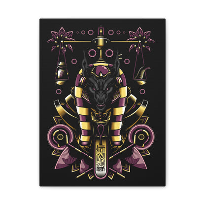 Egyptian Anubis Canvas Art - Mystical Home Decor - CreativeRino