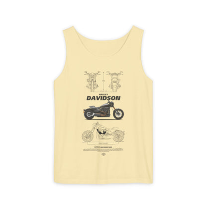 Harley Davidson FXDR Unisex Tank Top - Vintage Motorcycle Graphic Apparel - CreativeRino