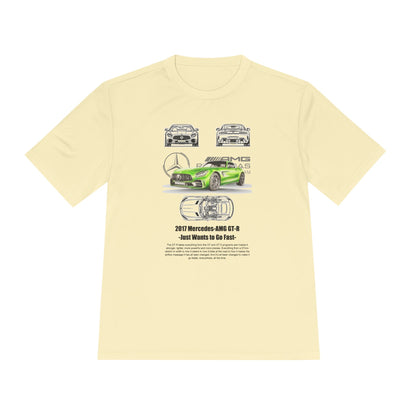 Unisex Moisture Wicking Tee - 2017 Mercedes-AMG GT-R Fast Car T-shirt Design - CreativeRino