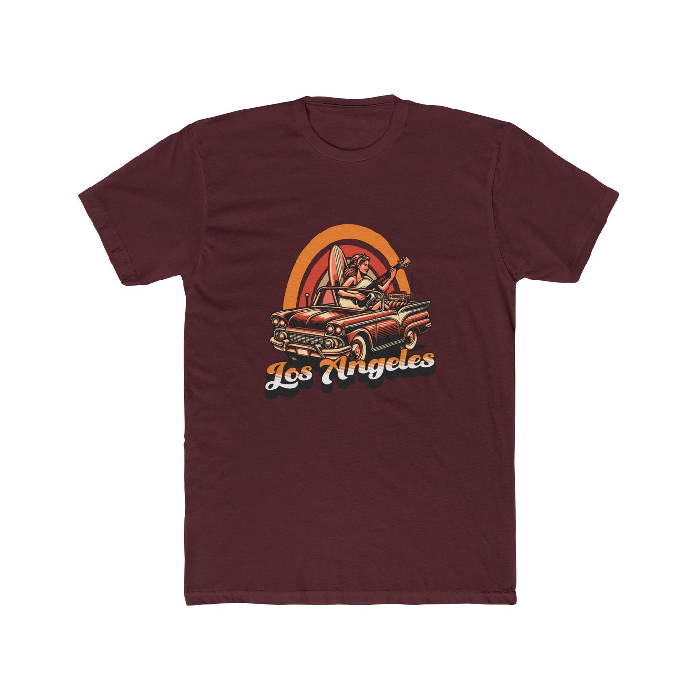 Los Angeles Vintage Tee Graphic Unisex Cotton Crew T-shirt - CreativeRino