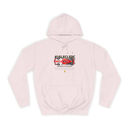 Ferrari Scuderia #16Leclerc Unisex College Hoodie - Perfect for Racing Fans - CreativeRino
