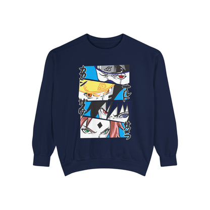Anime-Inspired Unisex Sweatshirt with Naruto Character Designs - CreativeRino
