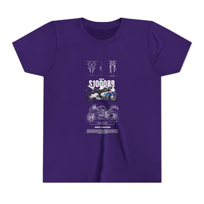 BMW S1000RR Youth Short Sleeve Tee - Cool Motorcycle Graphic T-Shirt - CreativeRino