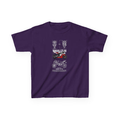Yamaha VZR 98 Kids Heavy Cotton™ Tee - Cool Motorcycle T-shirt Design for Young Riders - CreativeRino