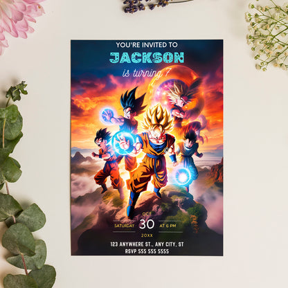 Dragonball Z Birthday Invitation Template - CreativeRino