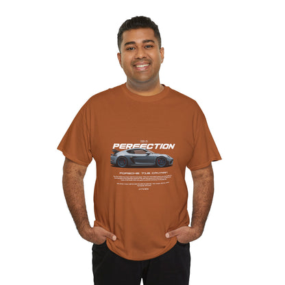Porsche 718 Cayman Racer's Dream Unisex Heavy Cotton Tee - Perfect T-shirt Gift for Car Enthusiasts - CreativeRino