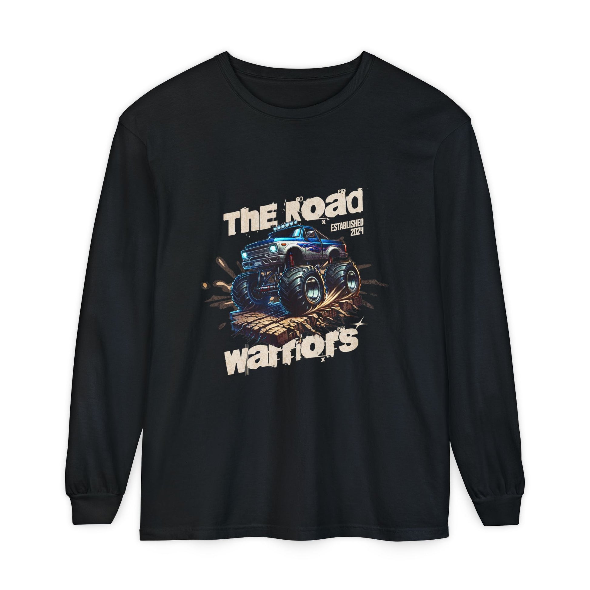 Monster Truck Long Sleeve T-Shirt - The Road Warriors Design - CreativeRino
