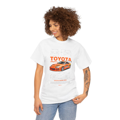 Toyota Supra MK4 Unisex Heavy Cotton Tee - Car Enthusiast Shirt - CreativeRino