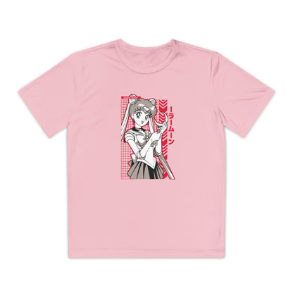 Youth Graphic Tee, Anime T-shirt for Kids, Sailor Moon Inspired Apparel, Gift for Birthdays, Casual Wear, Pop Culture Fashion - CreativeRino