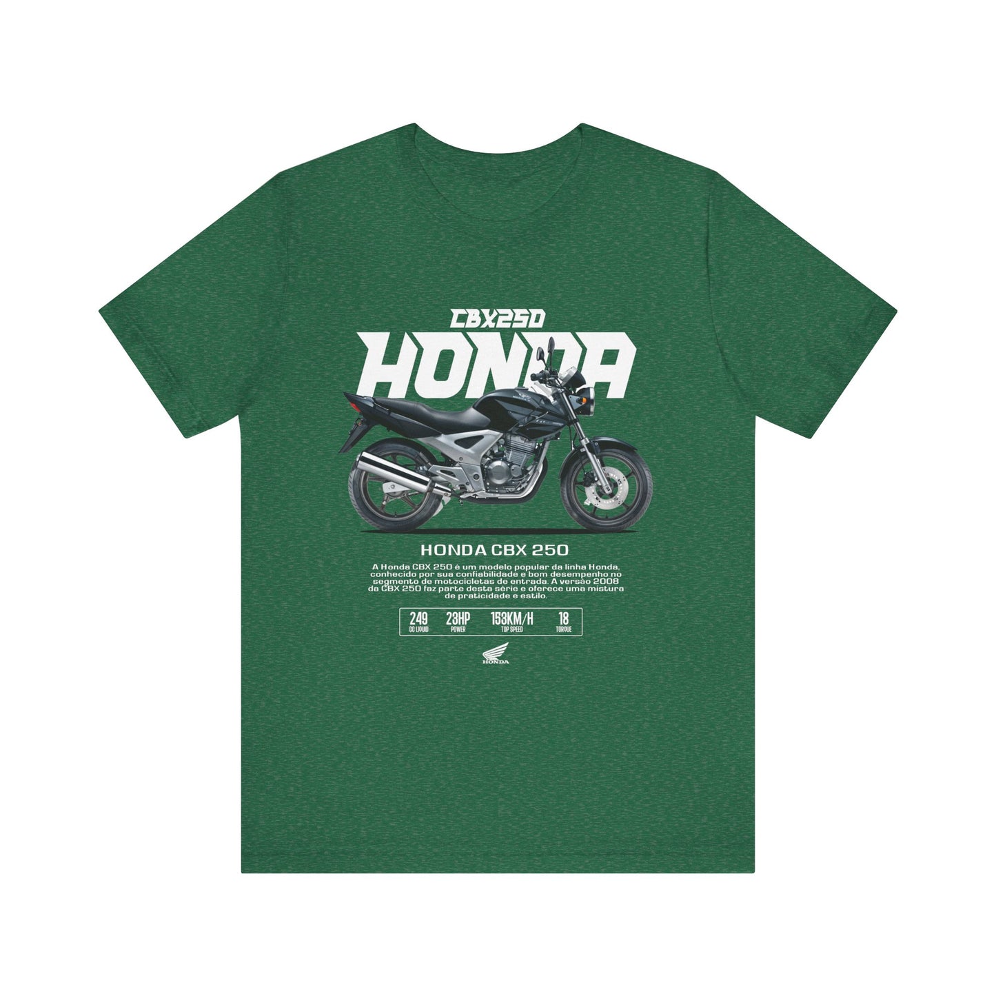 Honda CBX 250 Motorcycle Unisex Tee - Retro Style Short Sleeve T-shirt - CreativeRino